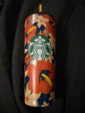 Starbucks 24oz Floral Tumbler - Red, Navy, Cream, Yellow